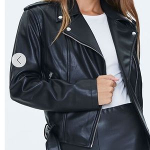 Zara Pleather Moto Jacket